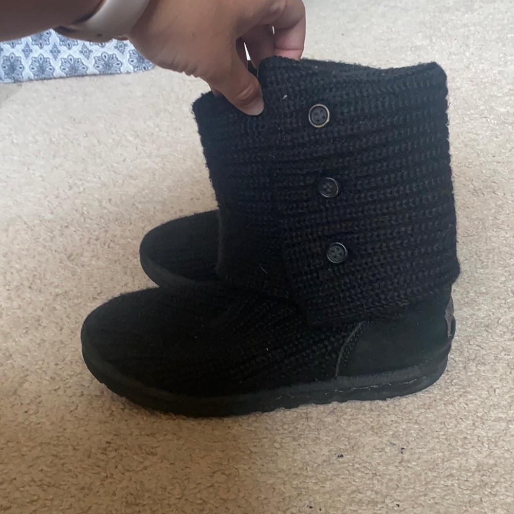 Black Knit UGG Boots